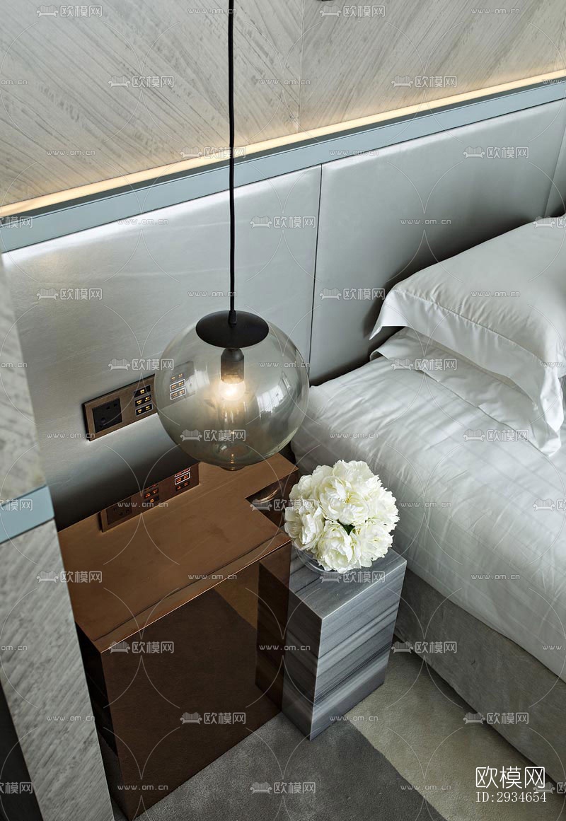 新中式平层效果图下载（渲染图7）