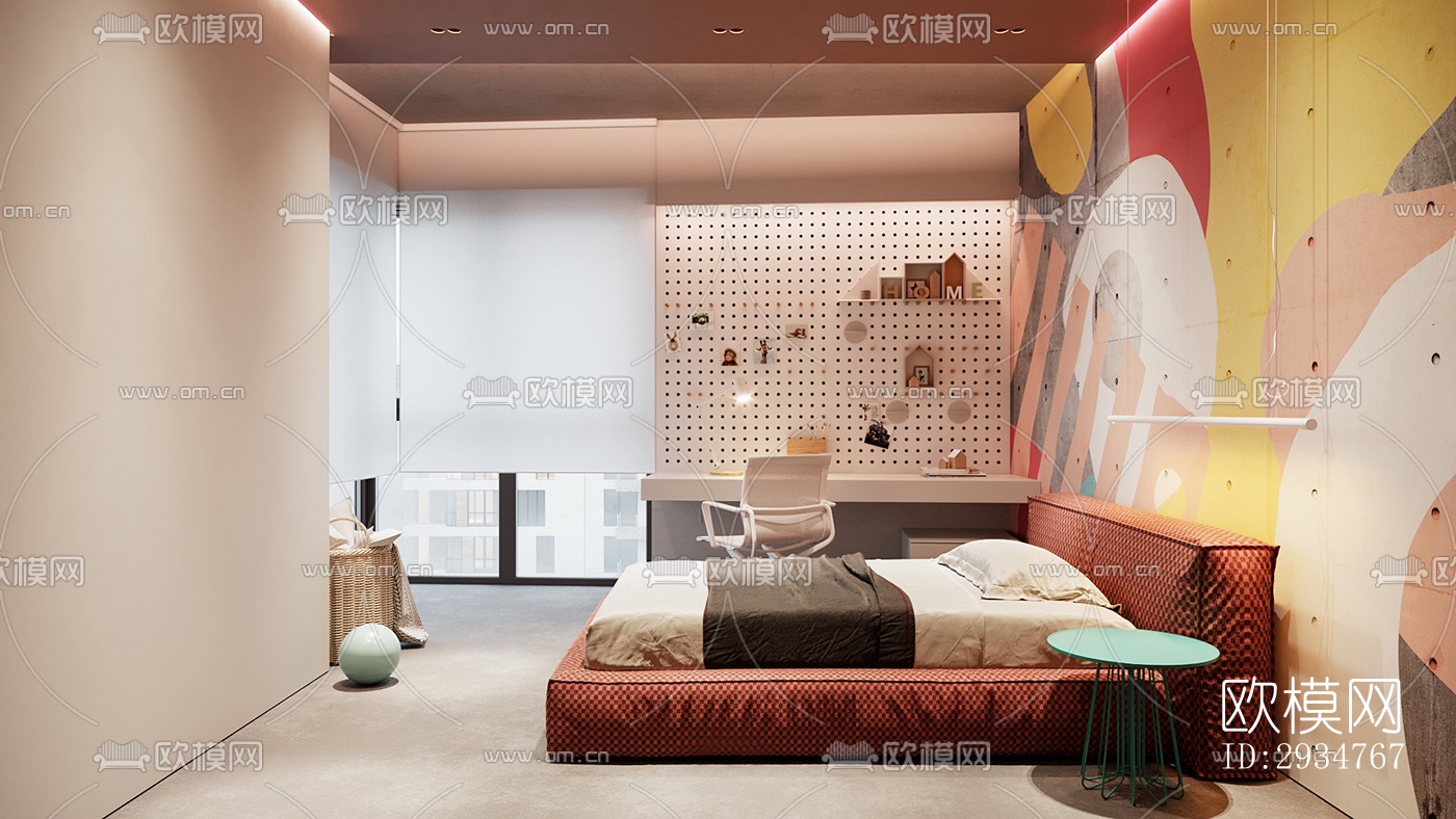 现代平层效果图下载（渲染图5）