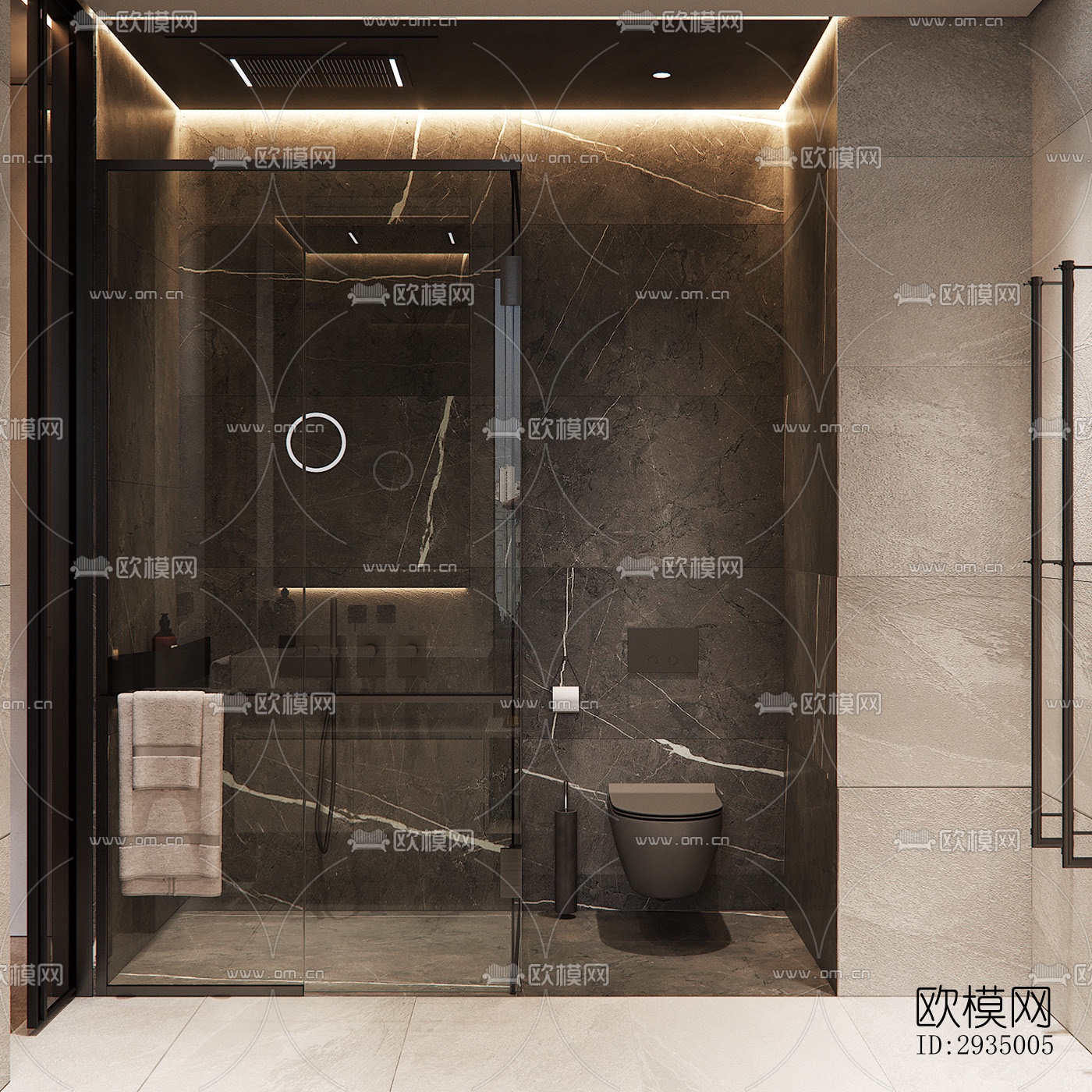 现代平层效果图下载（渲染图12）