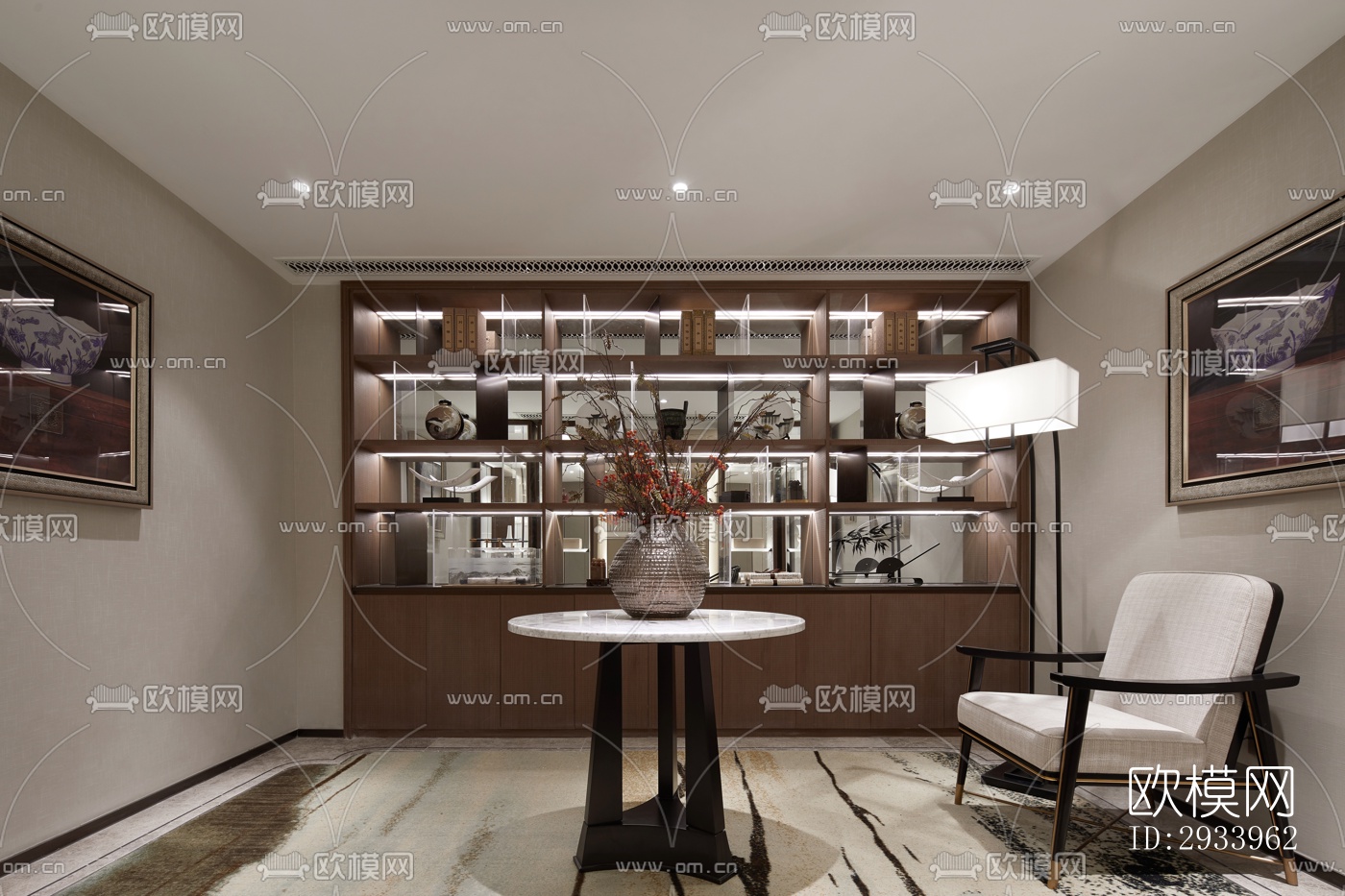 新中式别墅效果图下载（渲染图19）