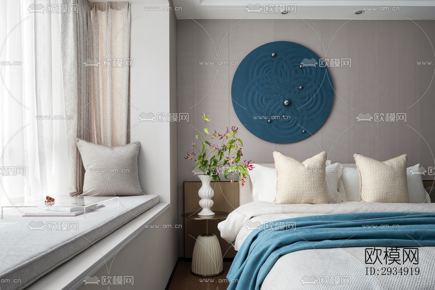 现代平层效果图下载（渲染图7）