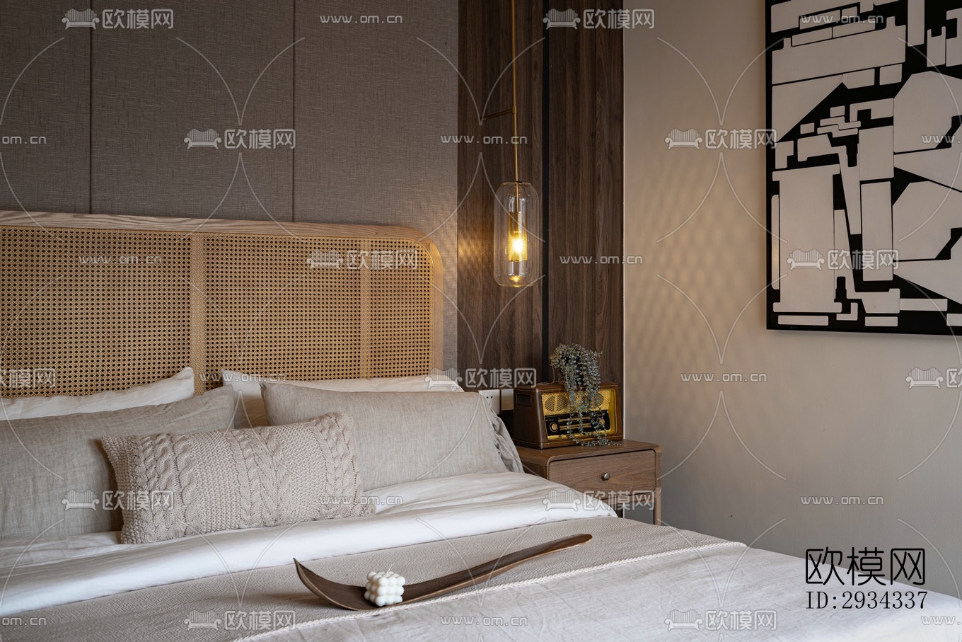 中式平层效果图下载（渲染图11）