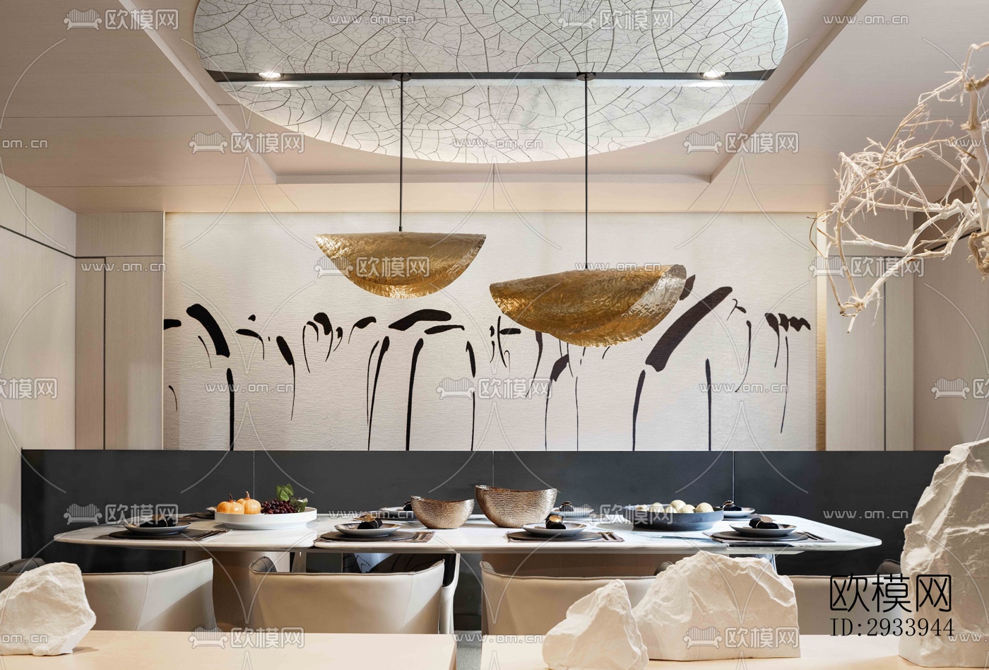 新中式别墅效果图下载（渲染图6）