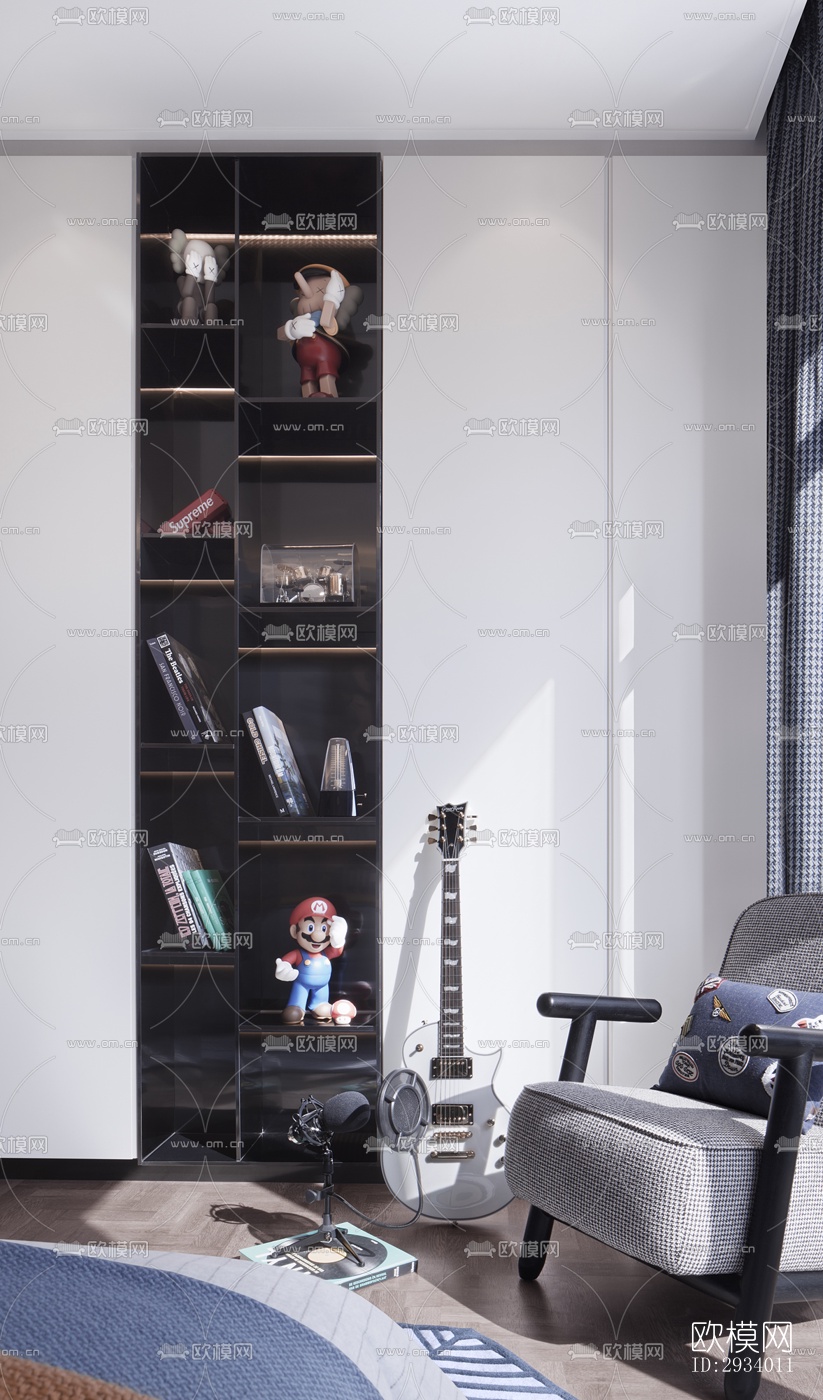 新中式别墅效果图下载（渲染图11）