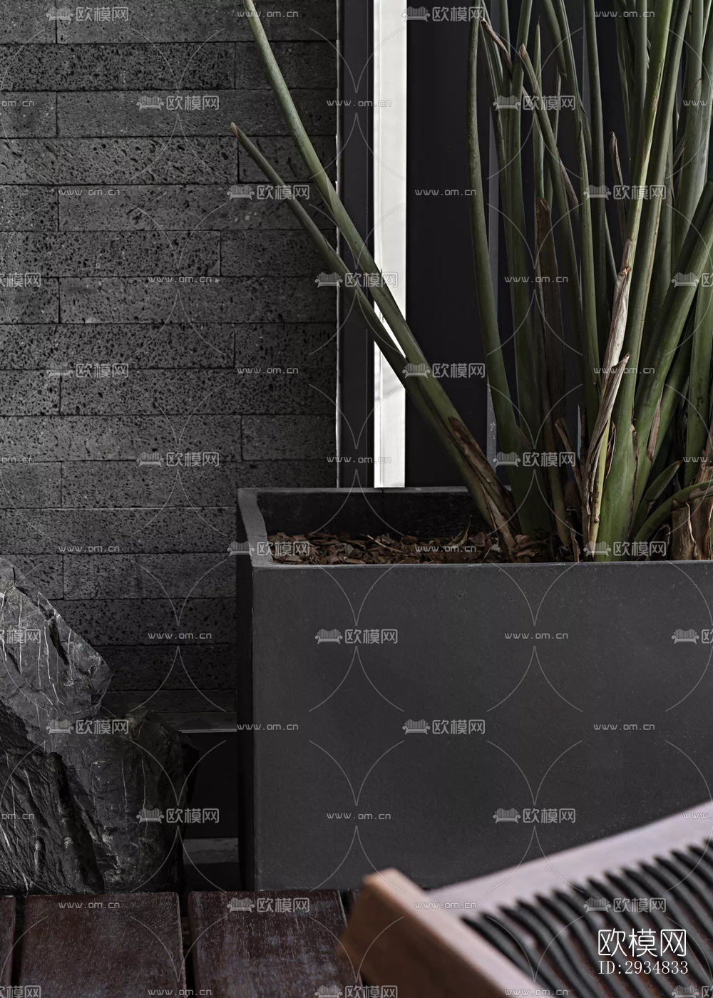 现代平层效果图下载（渲染图8）