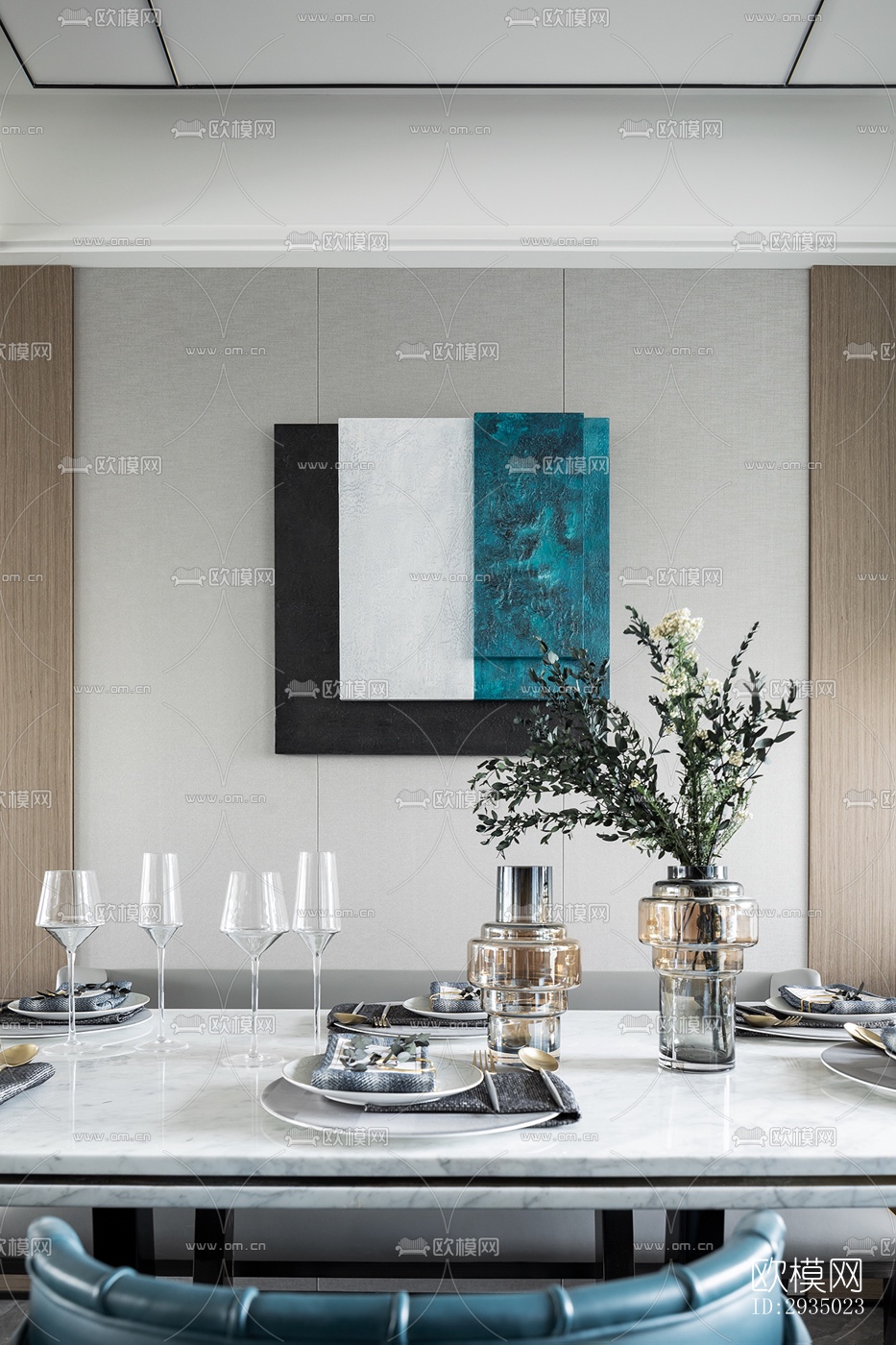 现代平层效果图下载（渲染图5）