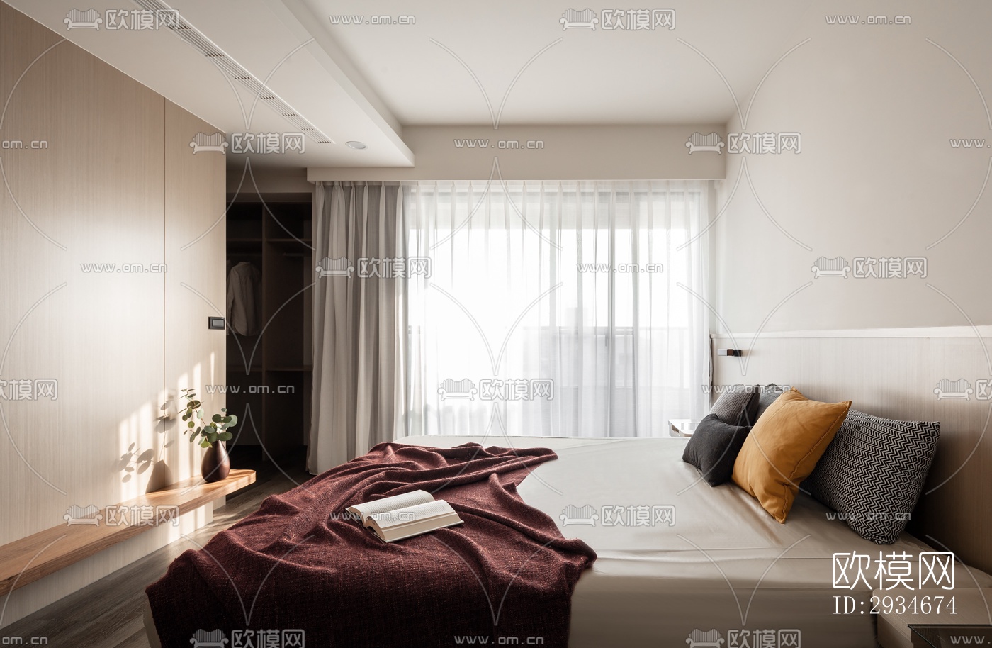 日式平层效果图下载（渲染图14）