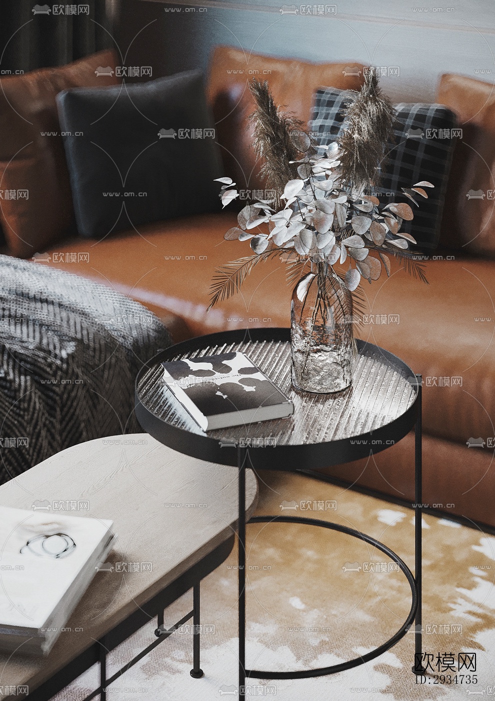 现代平层效果图下载（渲染图8）