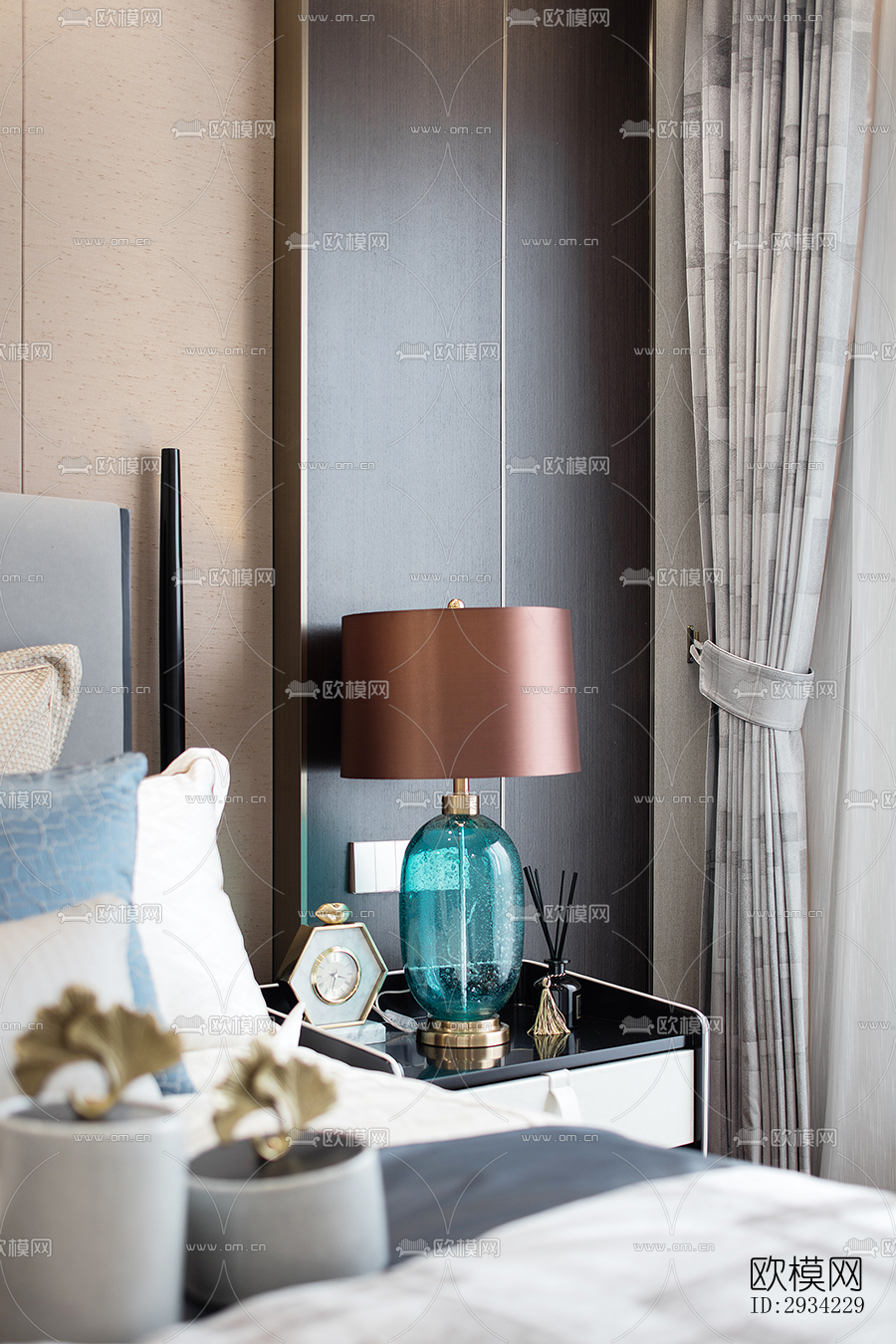 新中式复式效果图下载（渲染图2）