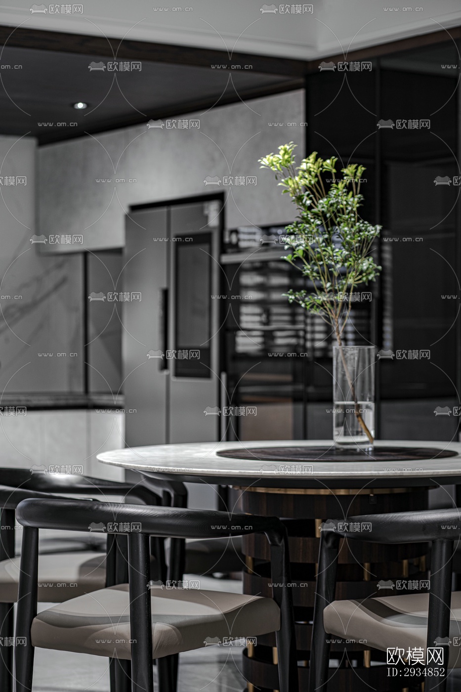 现代平层效果图下载（渲染图3）