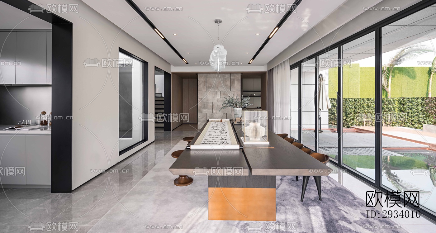 新中式别墅效果图下载（渲染图13）