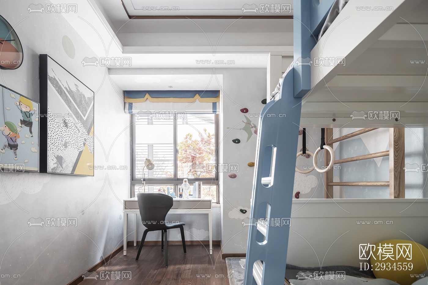 新中式平层效果图下载（渲染图13）