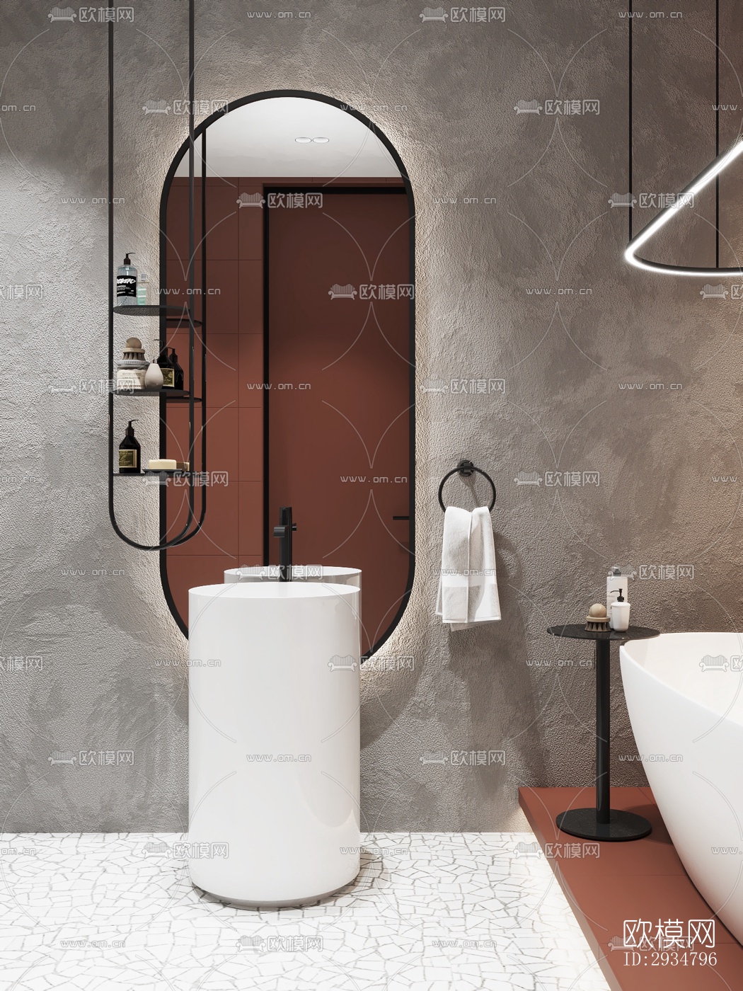 现代平层效果图下载（渲染图12）