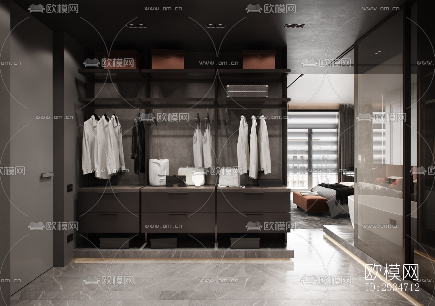 现代平层效果图下载（渲染图2）