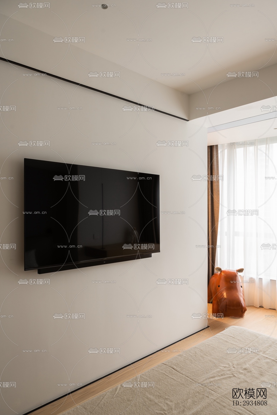 现代平层效果图下载（渲染图8）