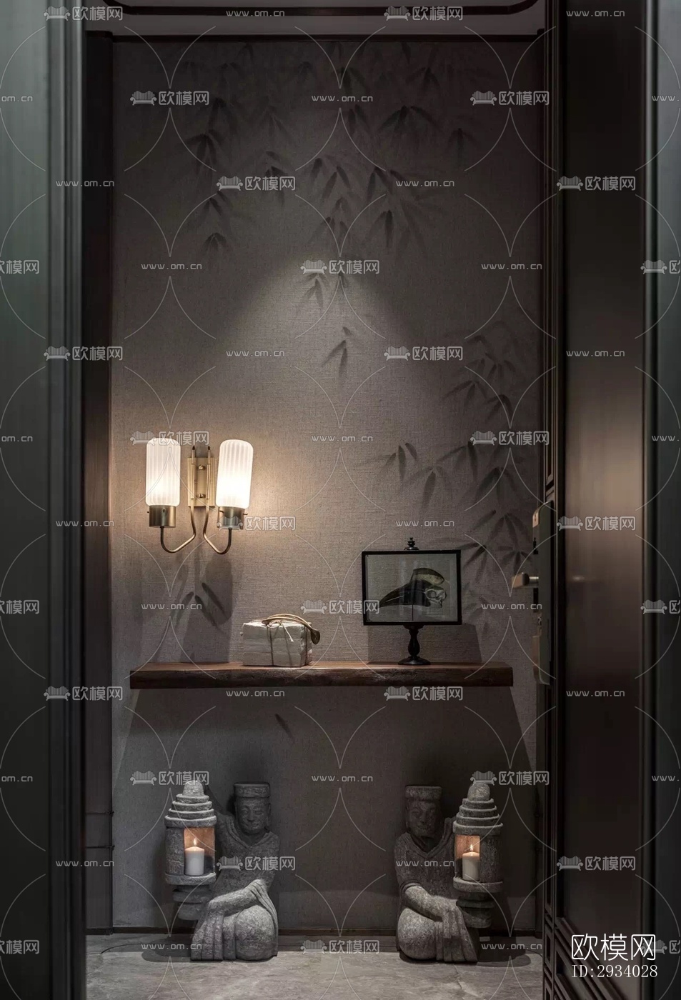 新中式别墅效果图下载（渲染图19）