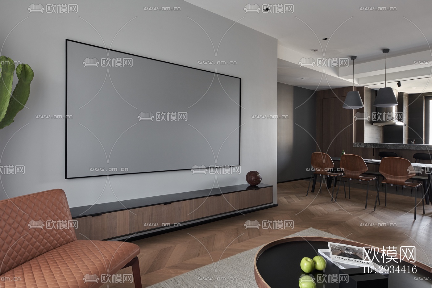 北欧平层效果图下载（渲染图17）