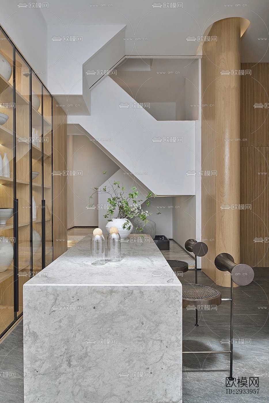 新中式别墅效果图下载（渲染图11）