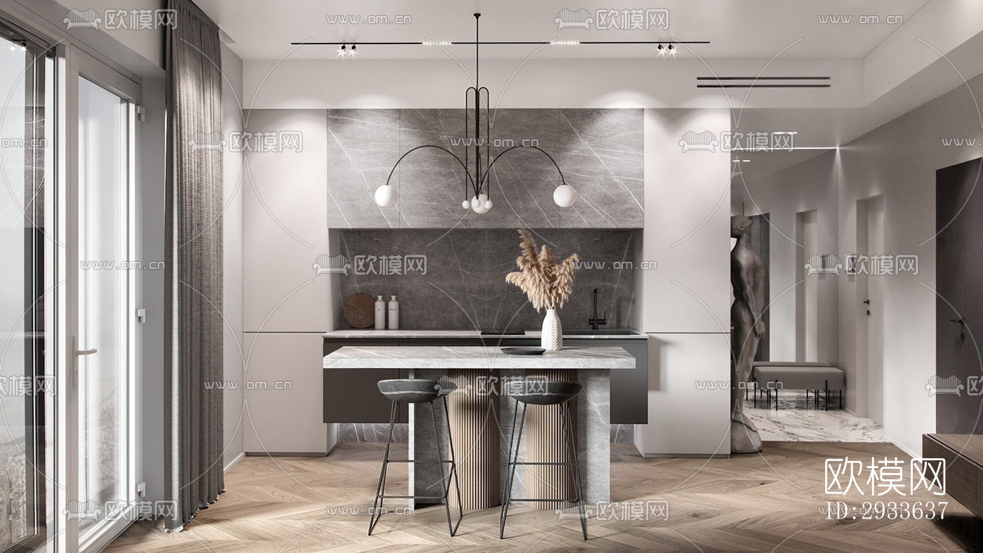 北欧公寓效果图下载（渲染图11）