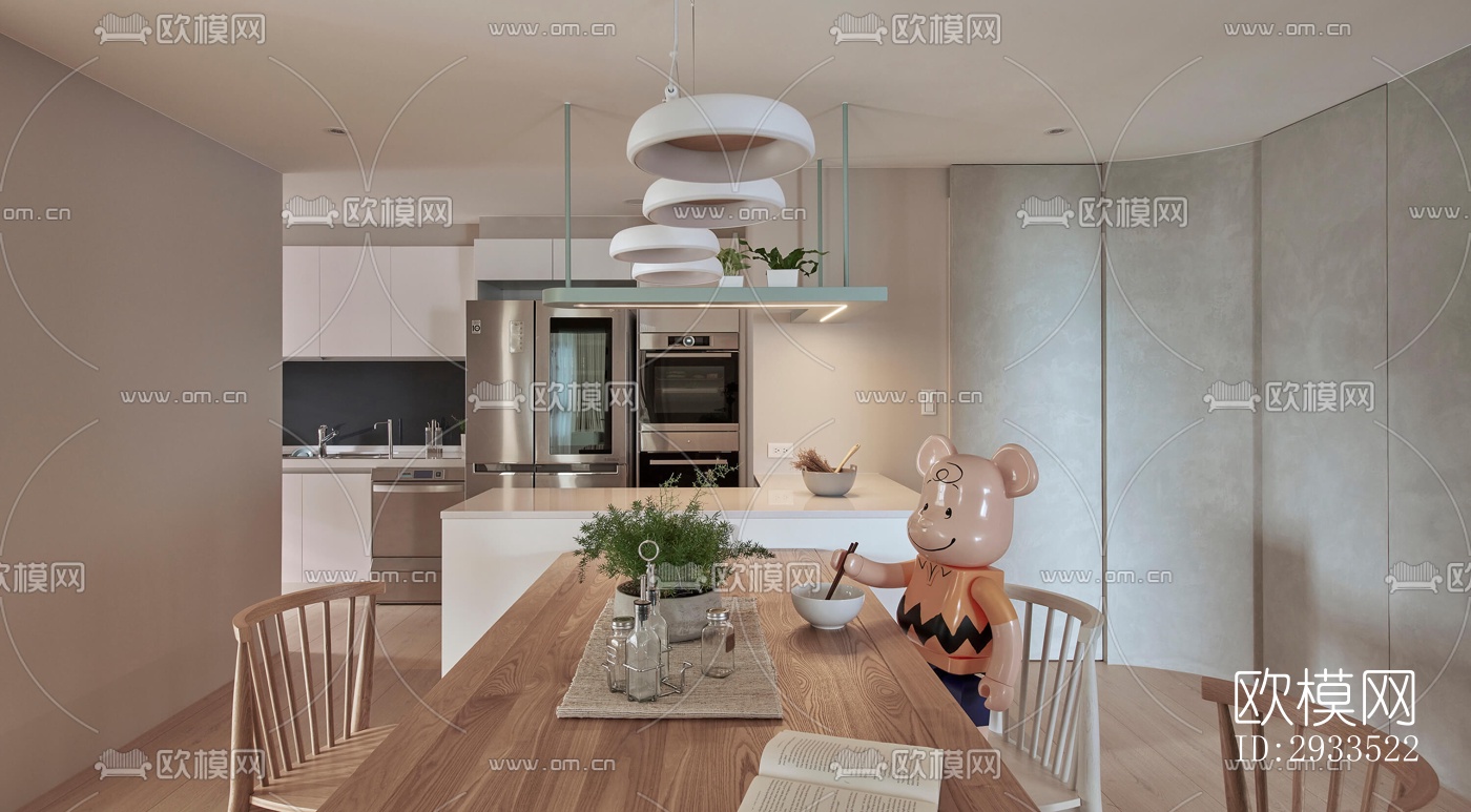 北欧公寓效果图下载（渲染图3）