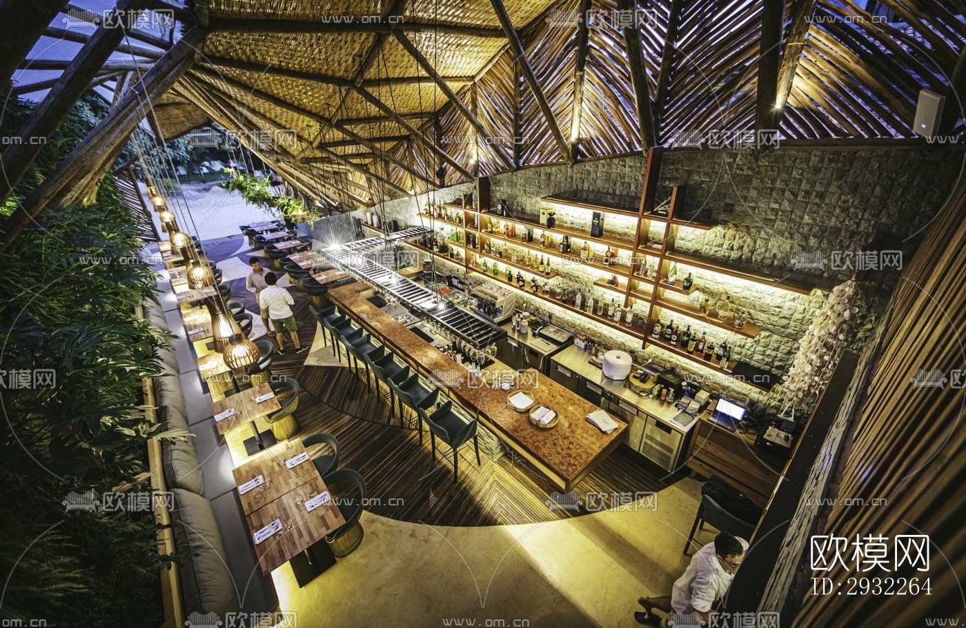 东南亚酒吧效果图下载（渲染图2）