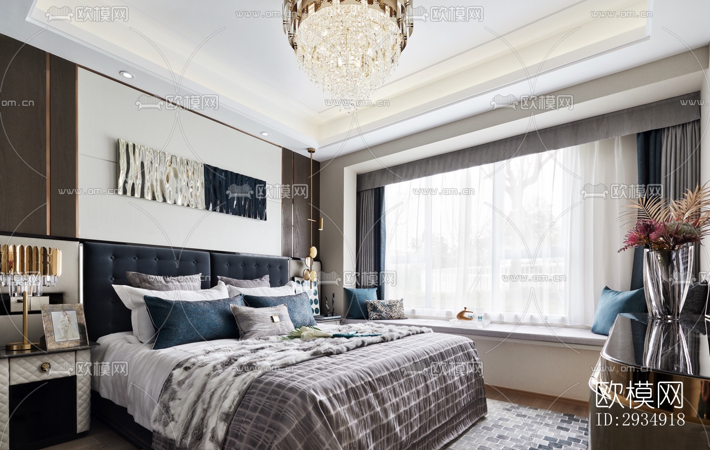 现代平层效果图下载（渲染图10）