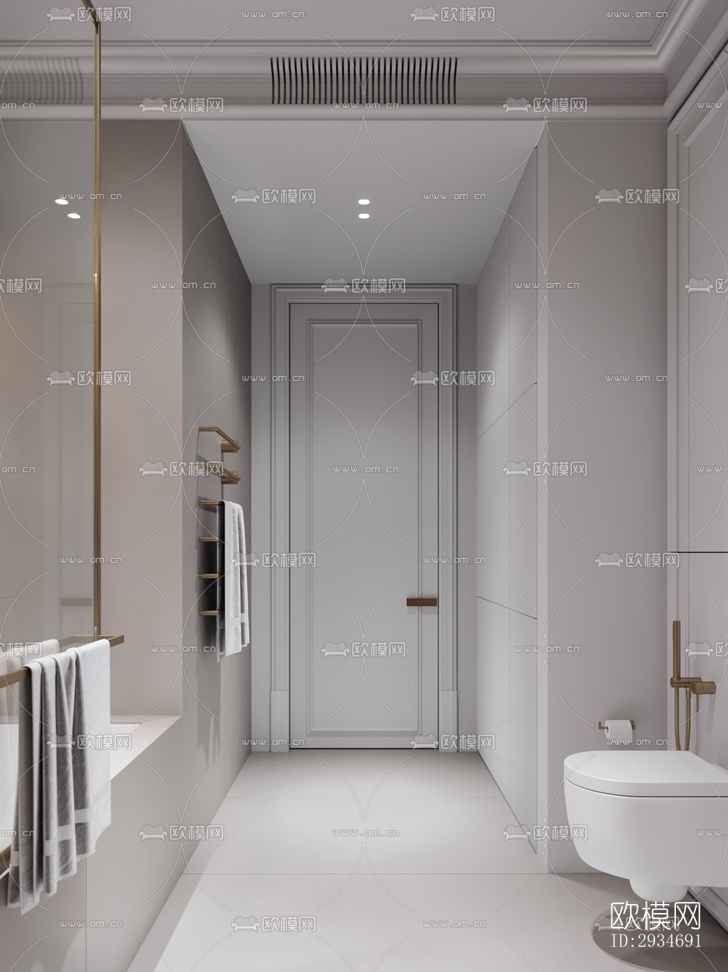 欧式平层效果图下载（渲染图12）