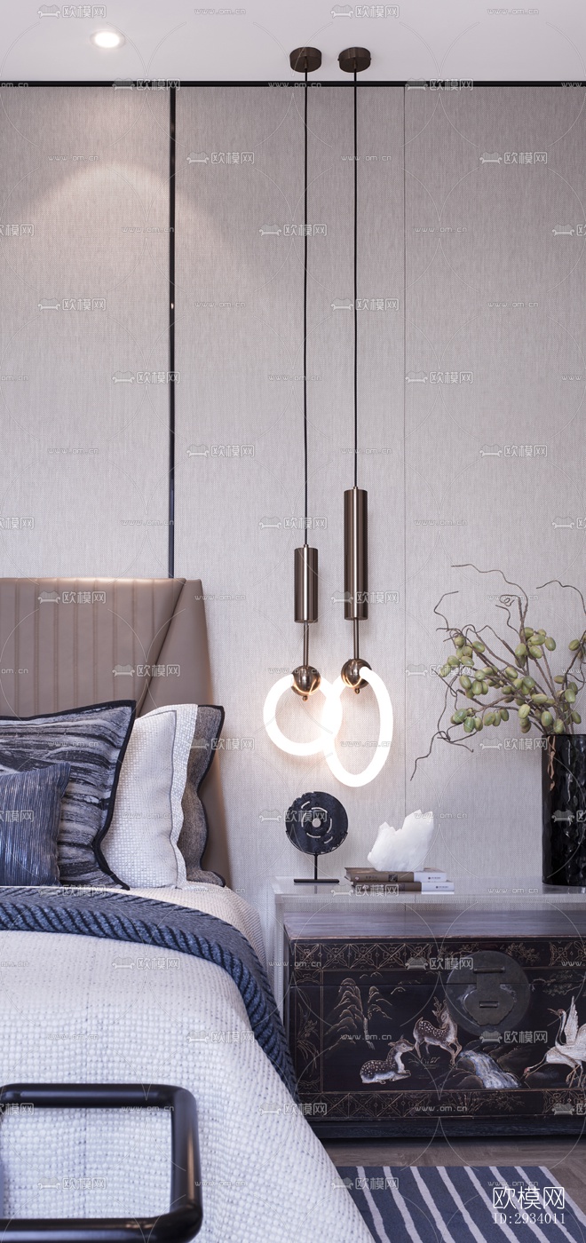 新中式别墅效果图下载（渲染图5）