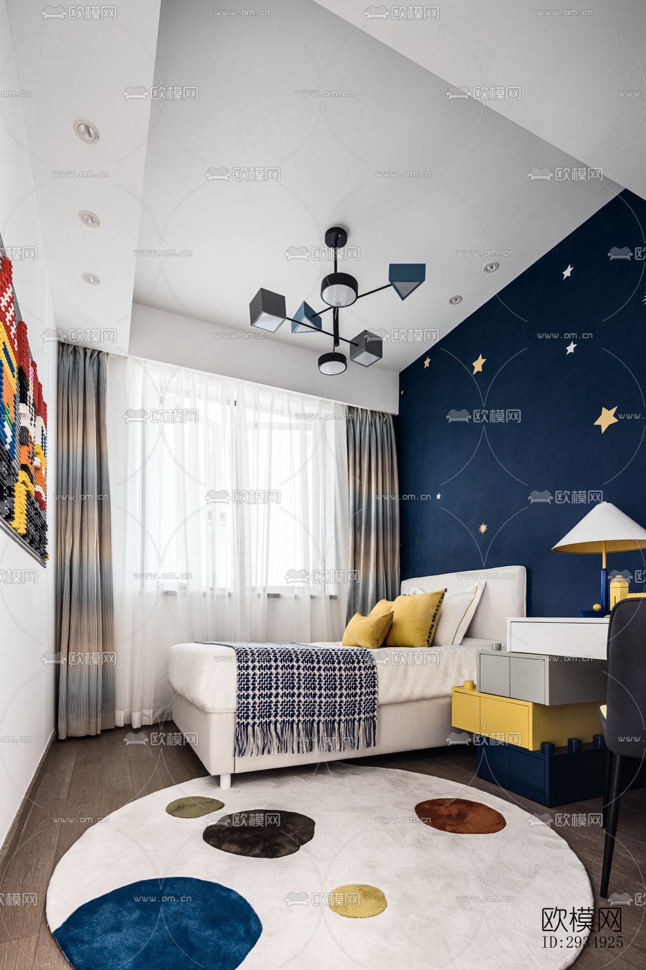 现代平层效果图下载（渲染图16）