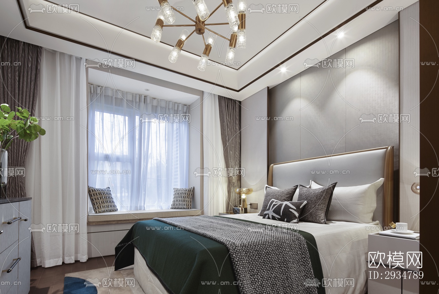 现代平层效果图下载（渲染图16）