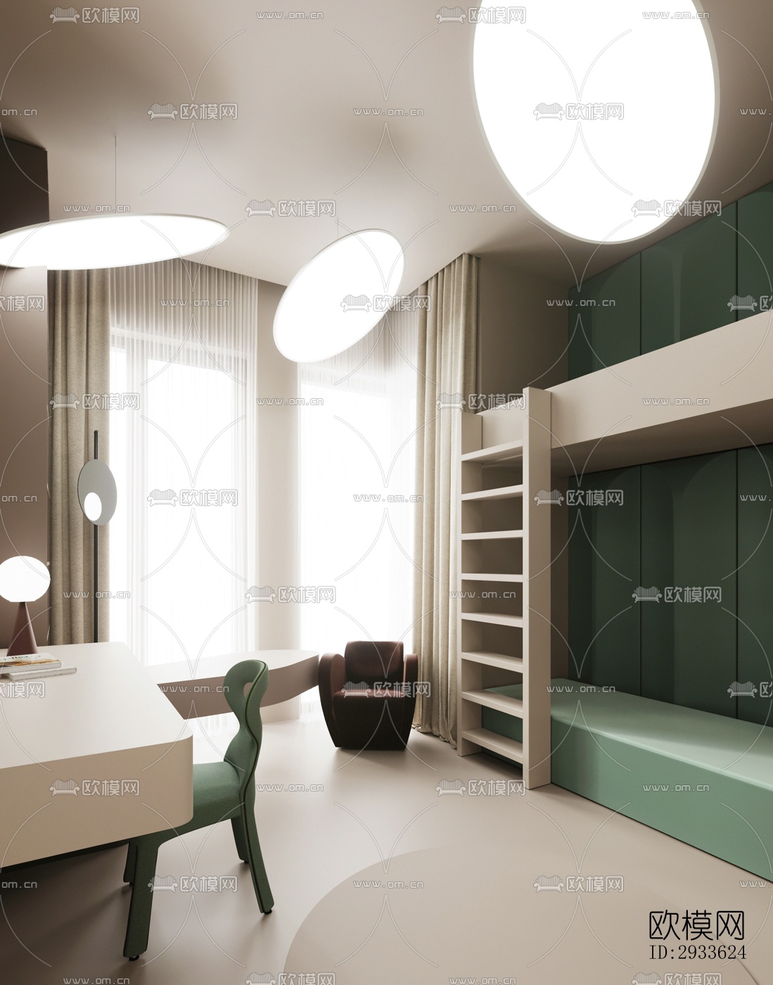 北欧公寓效果图下载（渲染图16）