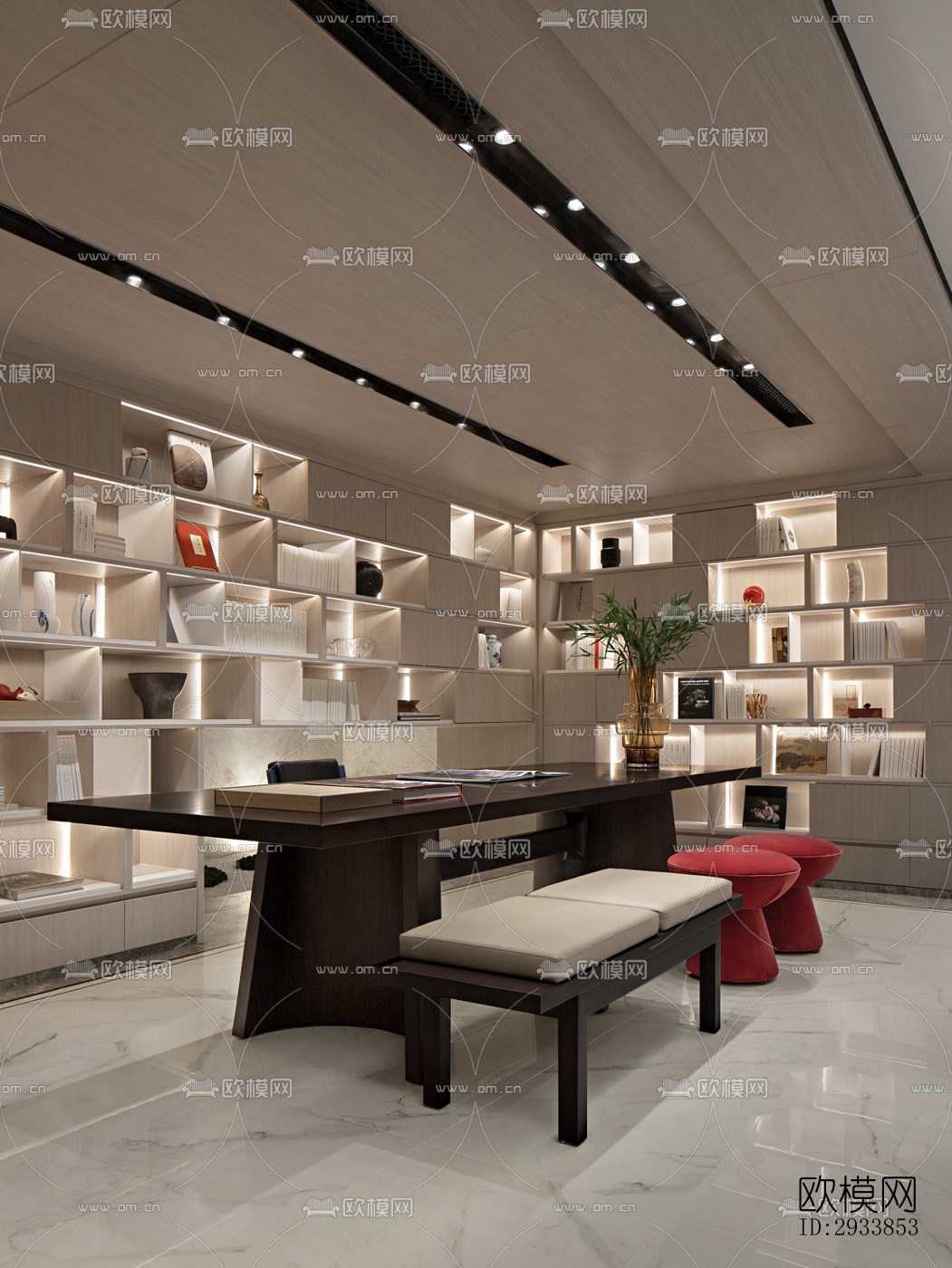 中式别墅效果图下载（渲染图13）