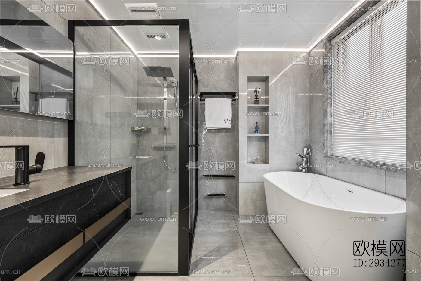 现代复式效果图下载（渲染图11）