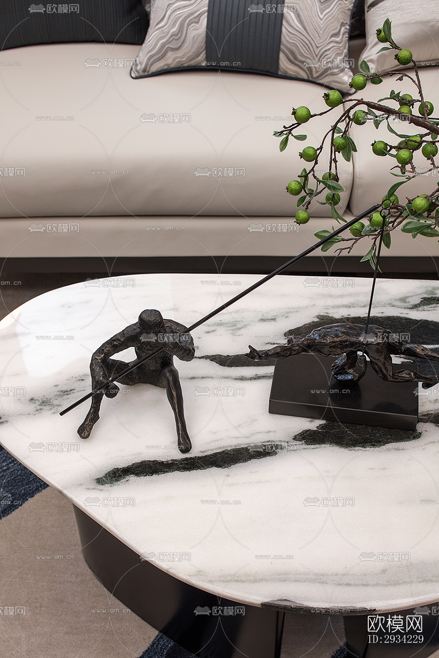 新中式复式效果图下载（渲染图7）