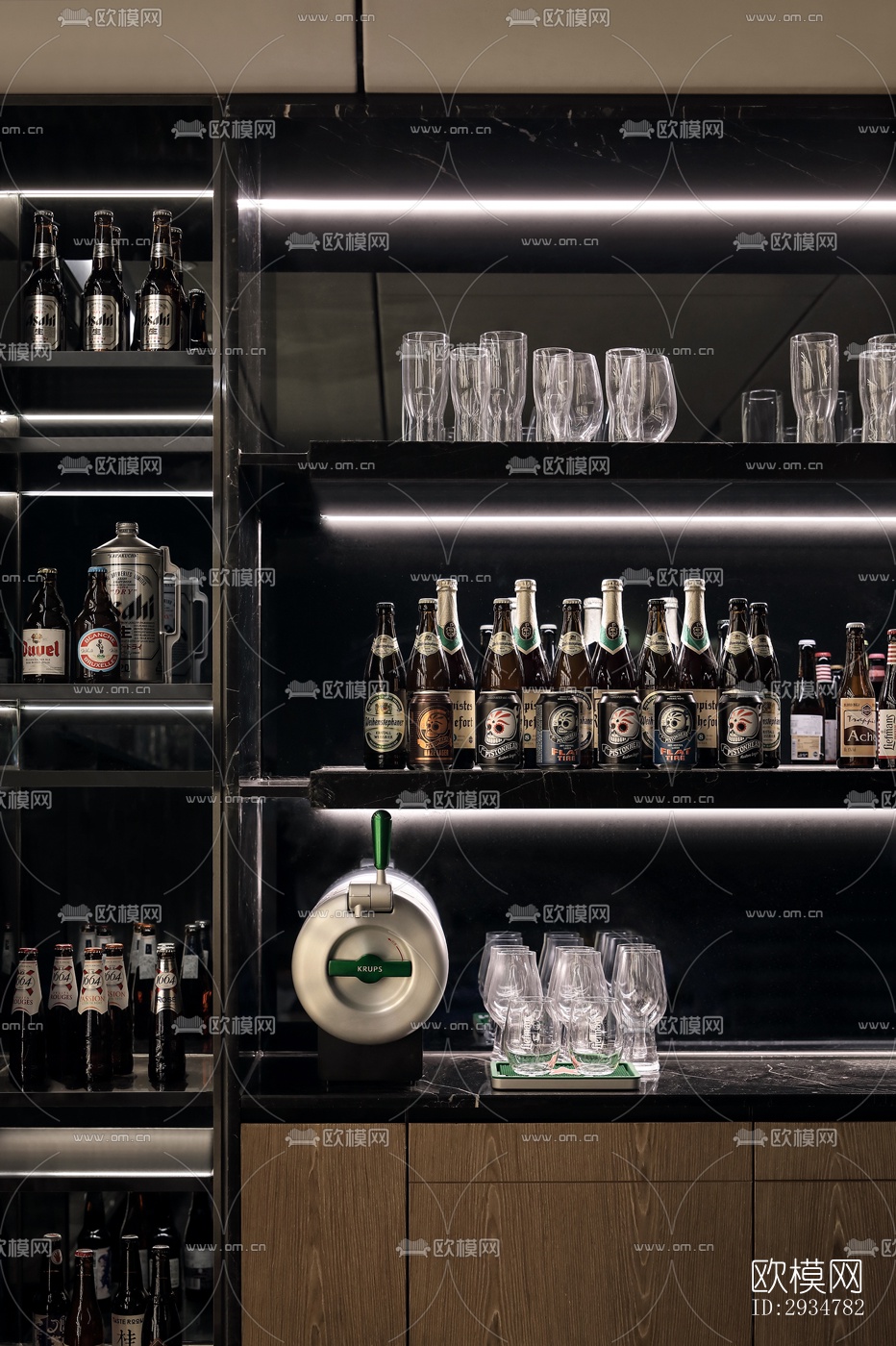 现代平层效果图下载（渲染图19）