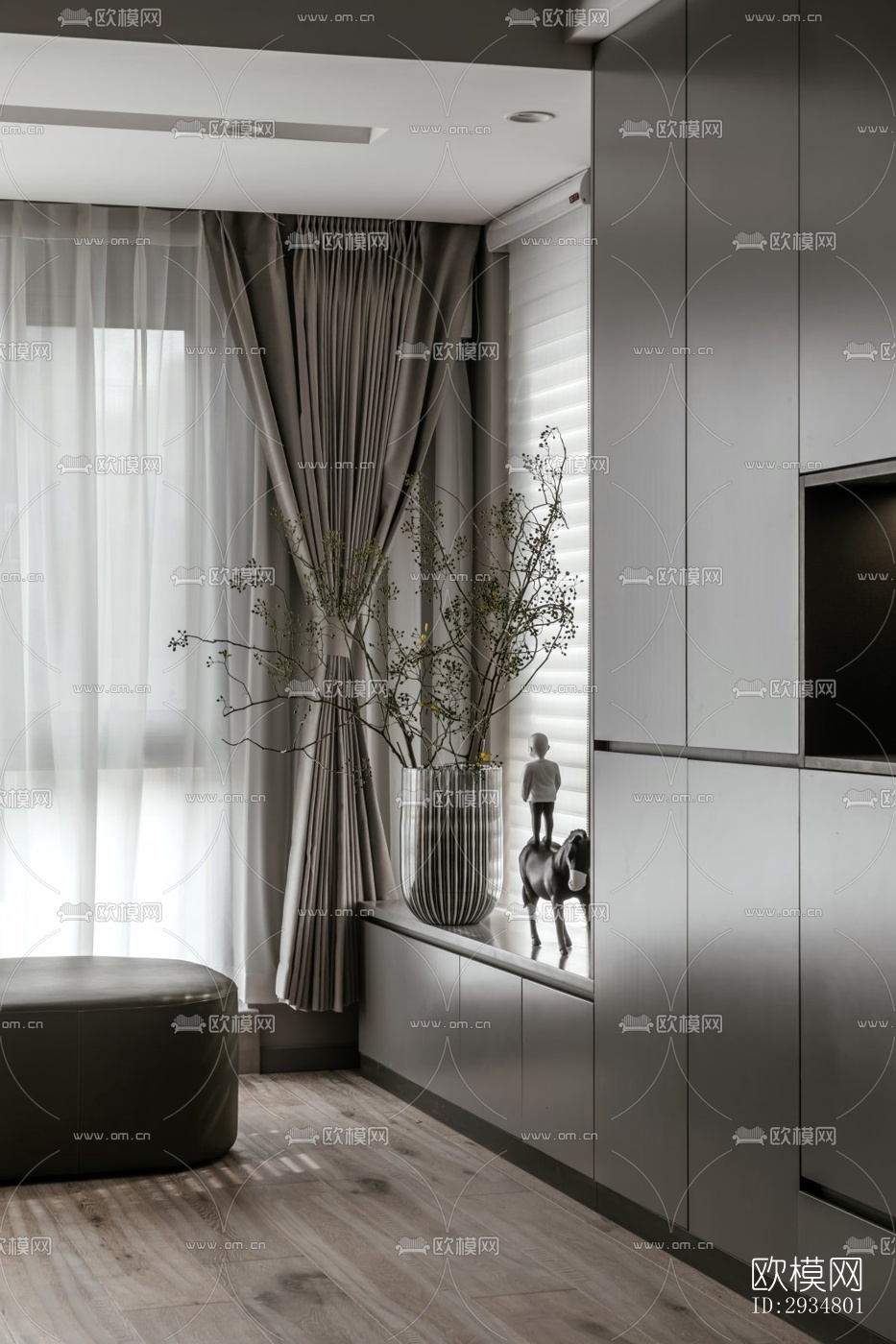 现代平层效果图下载（渲染图6）