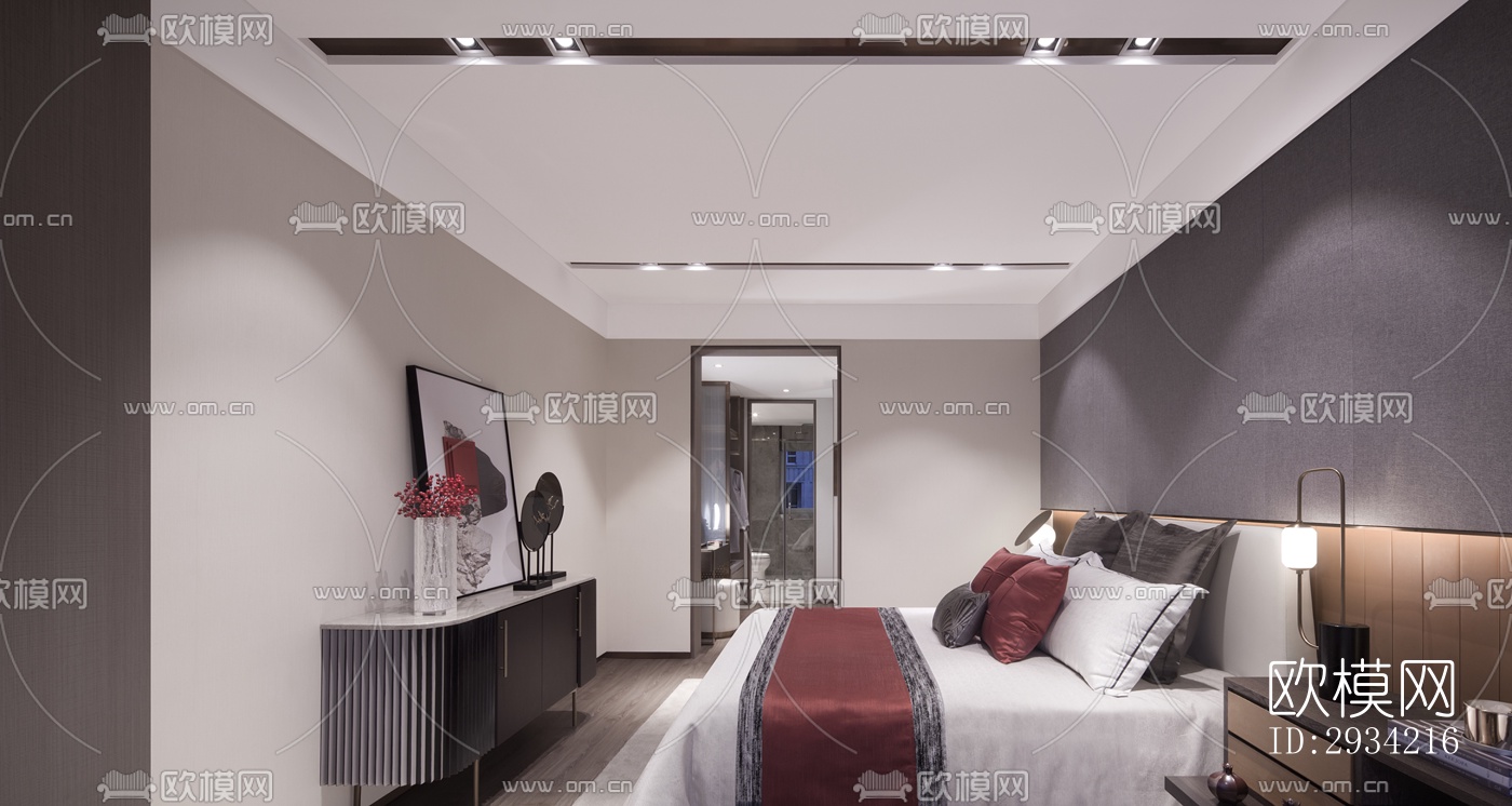 新中式复式效果图下载（渲染图8）