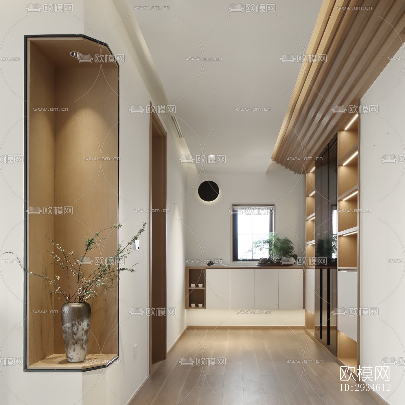 新中式平层效果图下载（渲染图11）