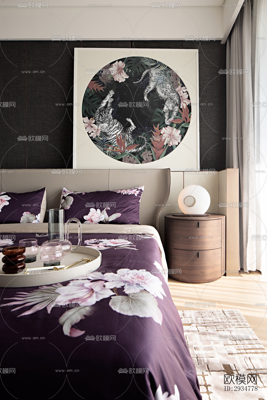 现代平层效果图下载（渲染图11）