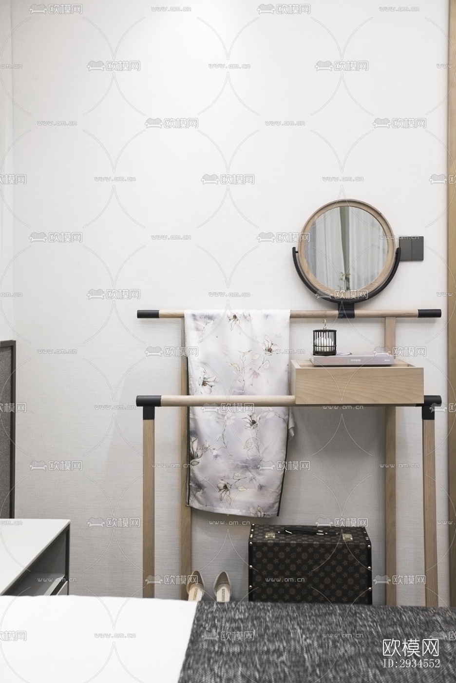 新中式平层效果图下载（渲染图8）