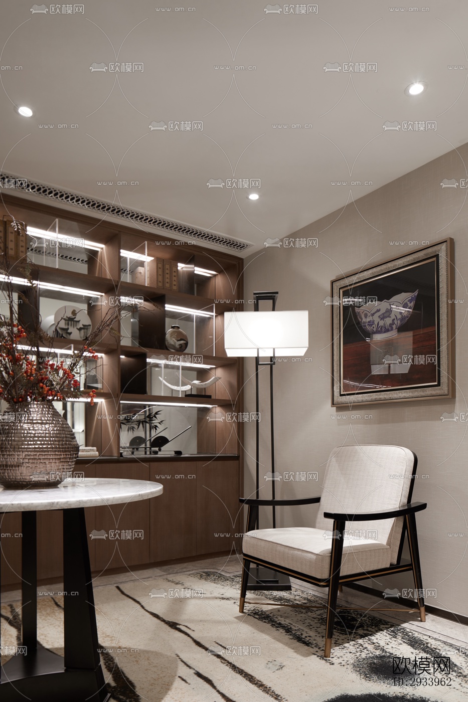 新中式别墅效果图下载（渲染图20）