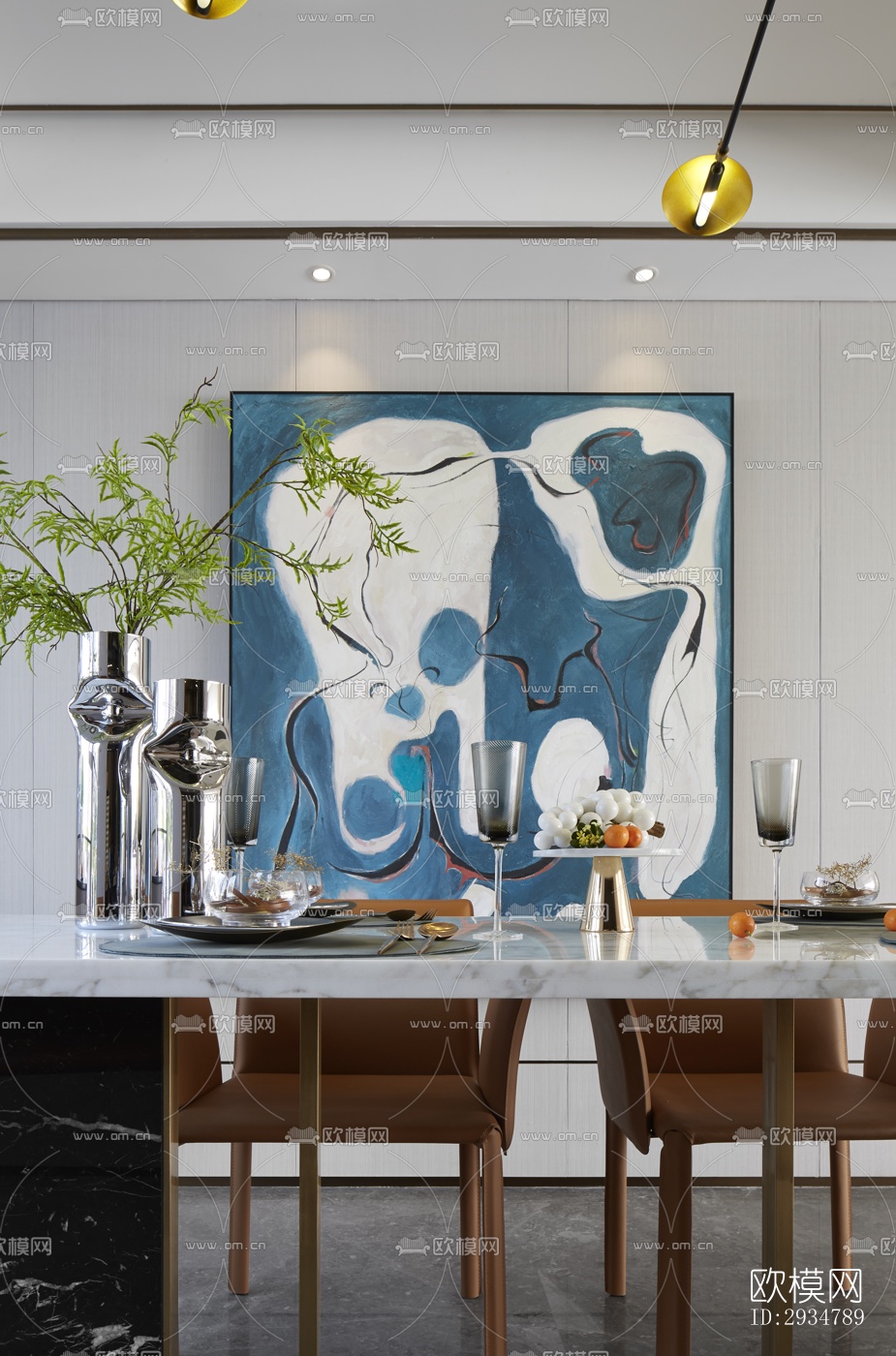 现代平层效果图下载（渲染图6）