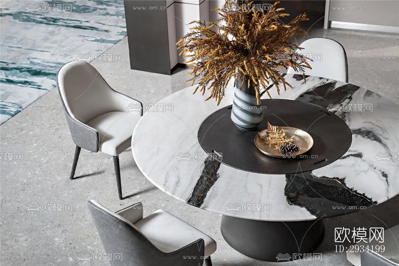 新中式复式效果图下载（渲染图6）