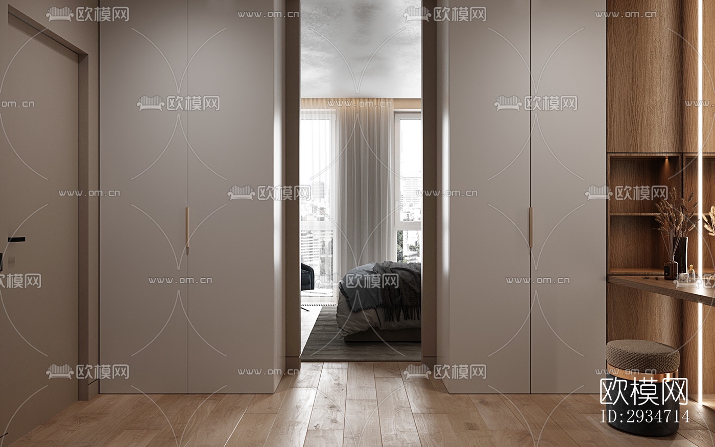 现代平层效果图下载（渲染图4）