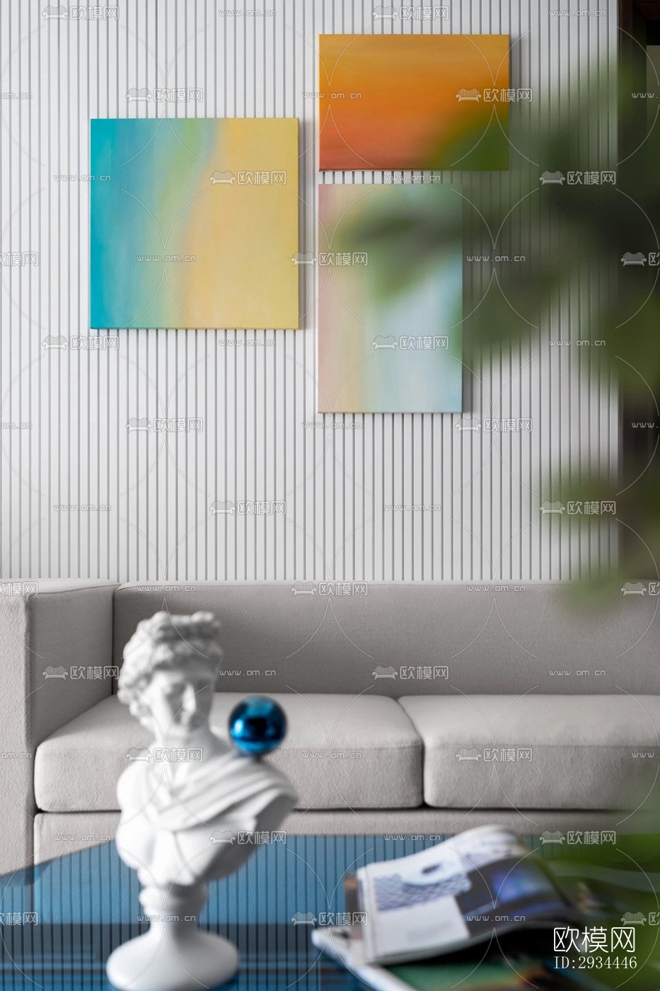 后现代平层效果图下载（渲染图1）