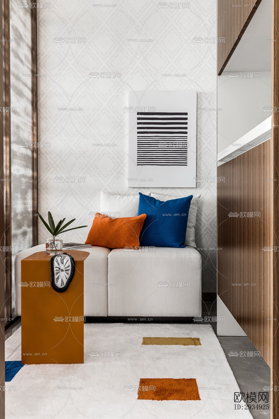 现代平层效果图下载（渲染图14）