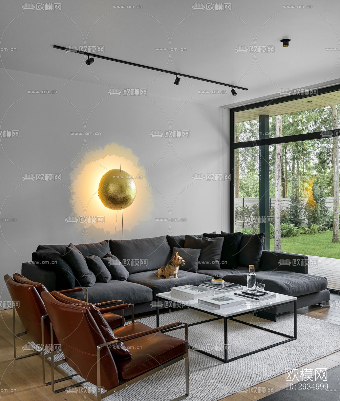 现代平层效果图下载（渲染图3）