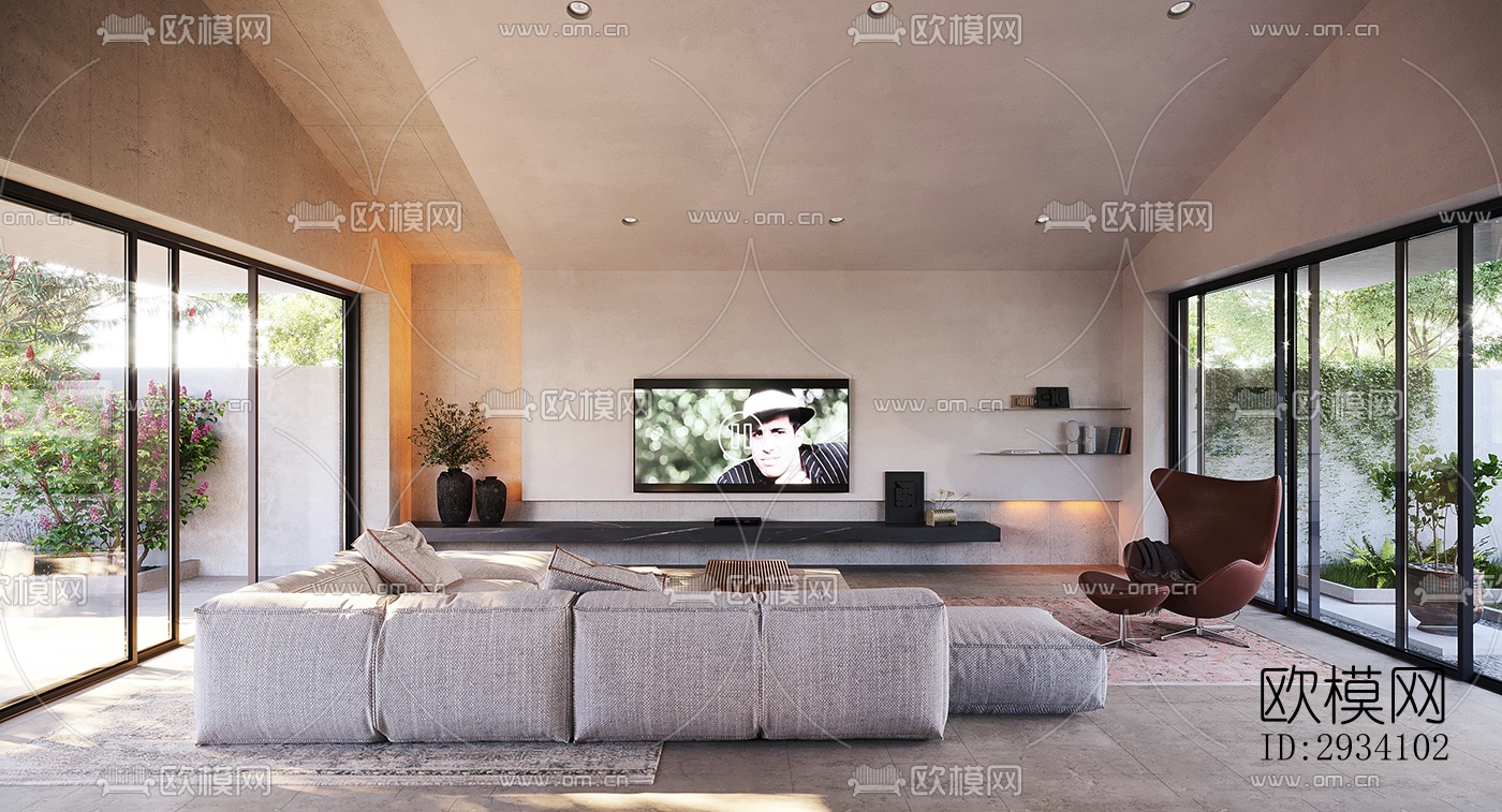 现代别墅效果图下载（渲染图3）