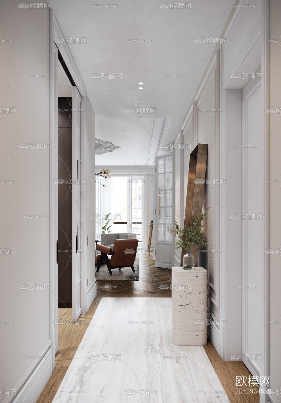 欧式平层效果图下载（渲染图5）