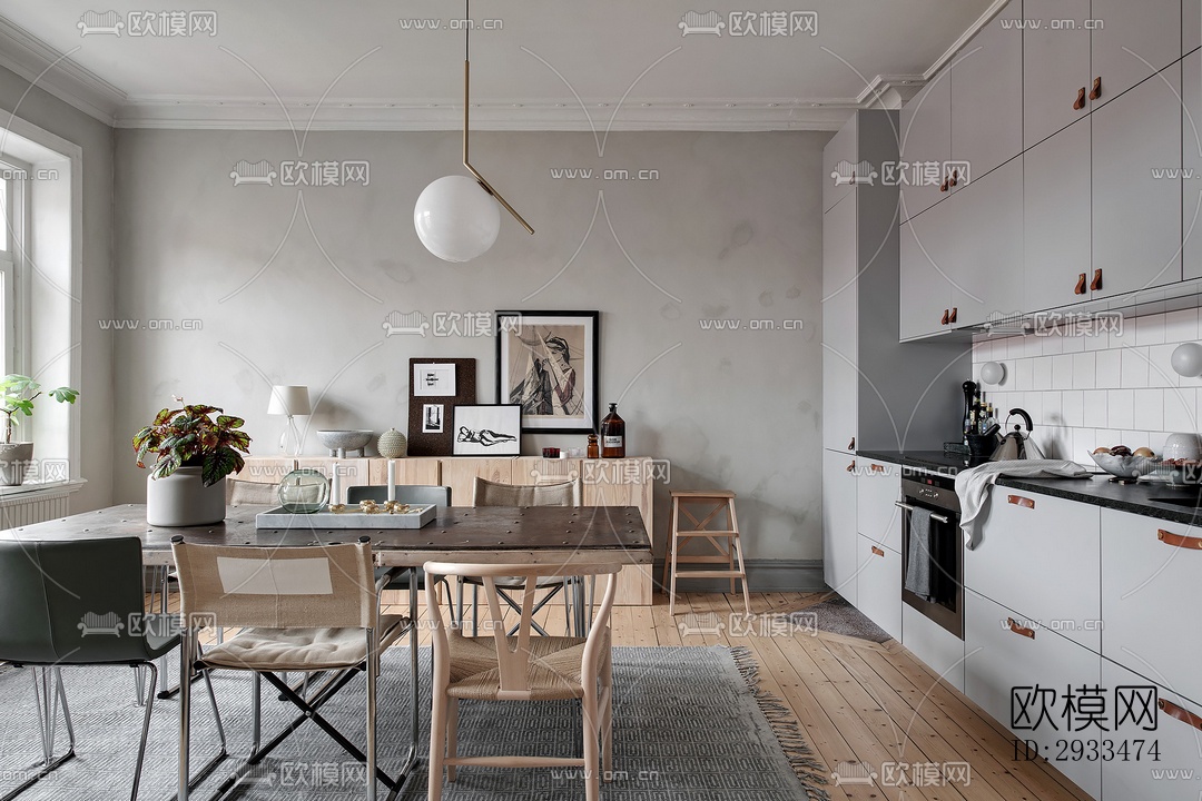 北欧公寓效果图下载（渲染图5）